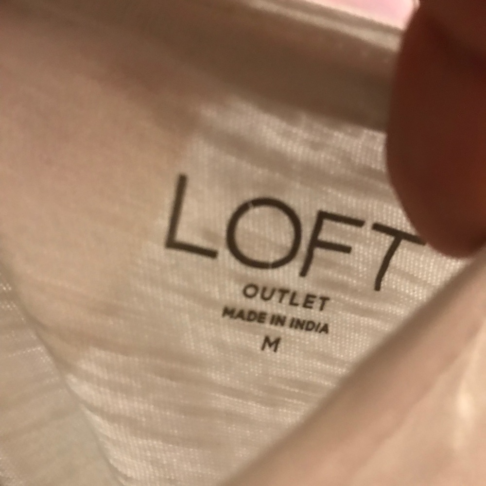 LOFT white lace tee